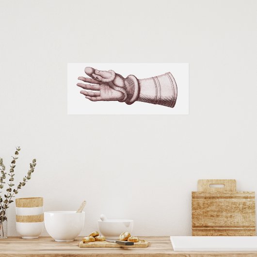 Poster Armor Gauntlet tenant un serpent Ancienne image un (Cuisine)