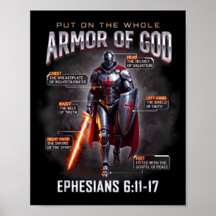 Poster Armure Complète De Dieu Enfants Garçons Jeunes Hom