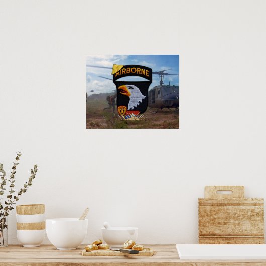 Poster Army 101st ABN Div criant Eagles Patch (Cuisine)