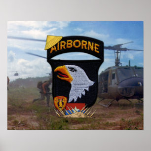 Poster Army 101st ABN Div criant Eagles Patch