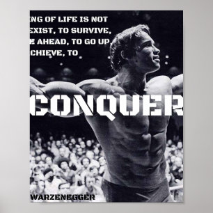 POSTER ARNOLD SCHWARZENEGGER - CITE CONQUER