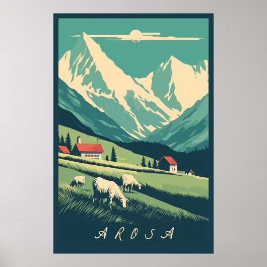 Poster Arosa, Suisse, (Devant)