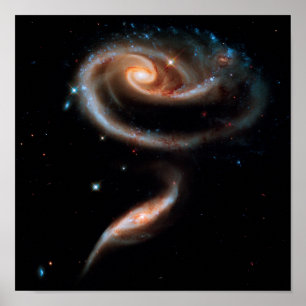 Poster Arp 273 galaxies de la rose photo Hubble de l'espa