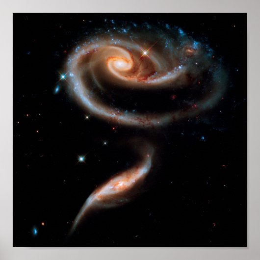 Poster Arp 273 galaxies de la rose photo Hubble de l'espa (Devant)