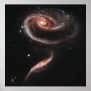 Poster Arp 273 Galaxies en interaction (télescope Hubble)