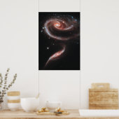 Poster Arp 273 Galaxies en interaction (télescope Hubble) (Cuisine)