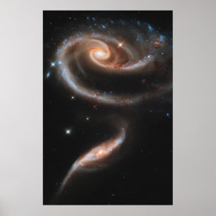 Poster Arp 273 Galaxies Interagissant En Andromède.