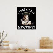 Poster Arr ! Ce Soit De La Mince ! Chat pirate (Cuisine)