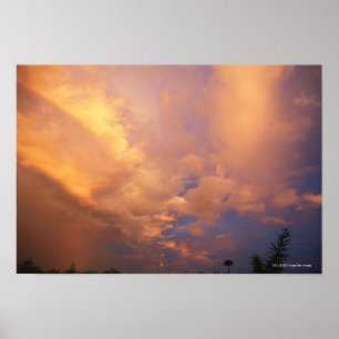 Poster Arrangement de Sun derrière des nuages
