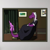 Poster Arrangement en violet et vert (Devant)