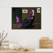 Poster Arrangement en violet et vert (Cuisine)