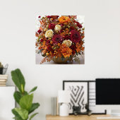Poster Arrangement floral d'automne (Bureau à domicile)