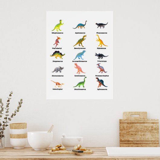 Poster Array of Dinosaurs (Cuisine)