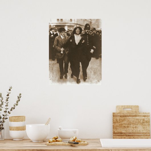Poster Arrestation d'une Suffragette (Cuisine)