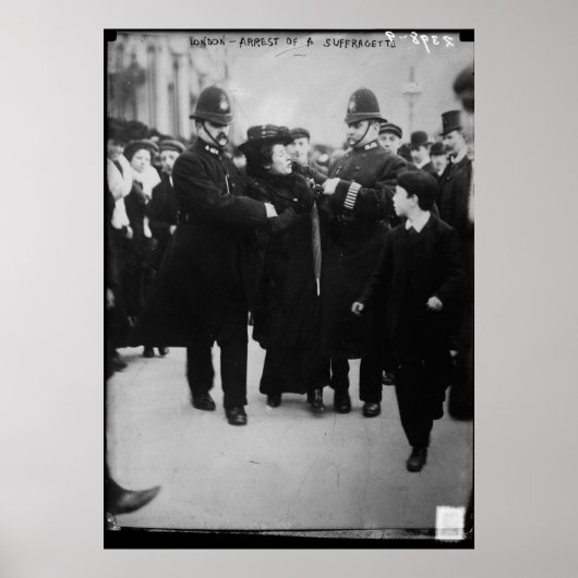 Poster Arrestation d'une Suffragette à Londres Angleterre (Devant)