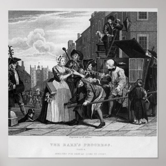 Poster Arrestation pour dette, assiette V (Devant)