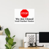 Poster Arrêt (Bureau à domicile)