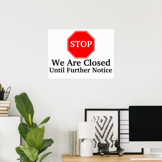 Poster Arrêt (Bureau à domicile)