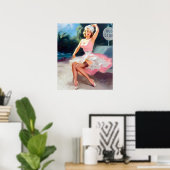 Poster Arrêt de bus - Pin (Bureau à domicile)