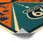 Poster Arrêt de la route 66 pour une bouchée Diner du dés (Coin)