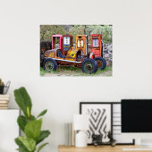 Poster Arrêt final de la course de voiture (Bureau à domicile)