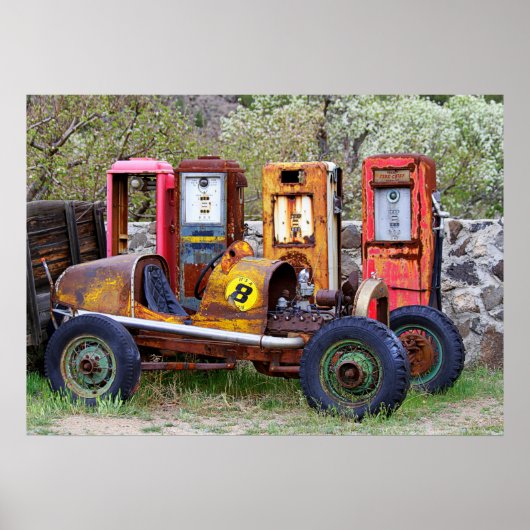 Poster Arrêt final de la course de voiture (Devant)