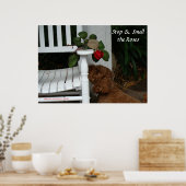 Poster Arrêter et sentir le Rose (Cuisine)