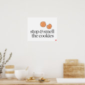 Poster Arrêter et sentir les cookies (Cuisine)