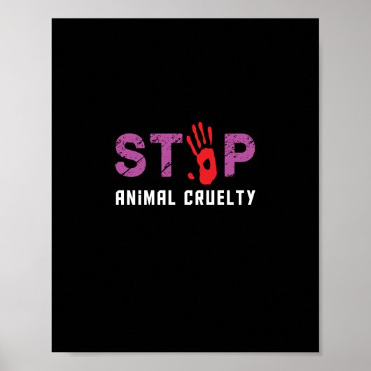 Poster arrêter la cruauté animale (Devant)