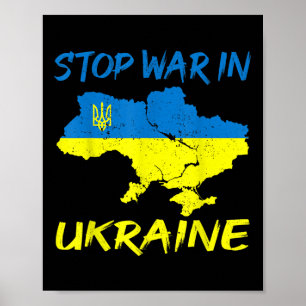 Poster Arrêter La Guerre En Ukraine Arrêter Les Attaques