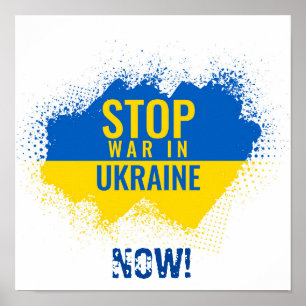 Poster Arrêter la guerre en Ukraine maintenant