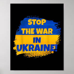 Poster Arrêter La Guerre En Ukraine - Paix Dans Le Monde