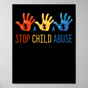 Poster Arrêter la maltraitance des enfants Prévention de