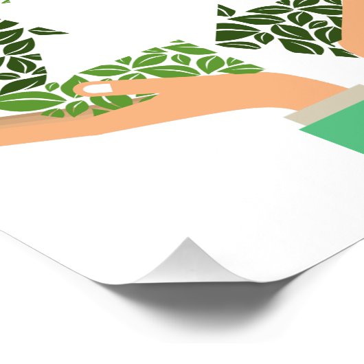 Poster Arrêter la pollution est la meilleure solution (Coin)