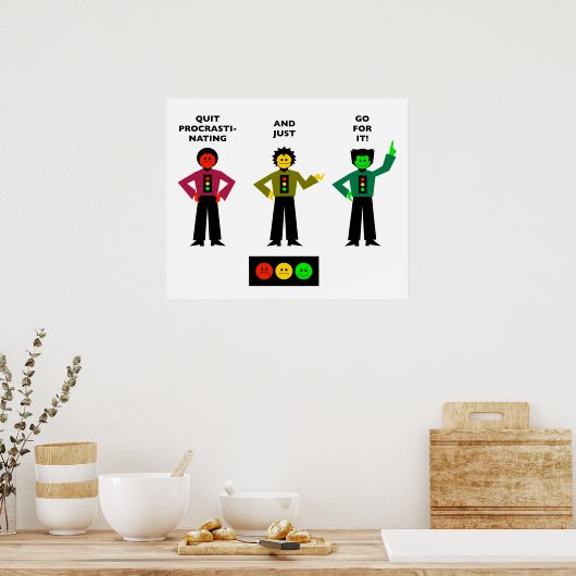 Poster Arrêter la procrastination (Cuisine)