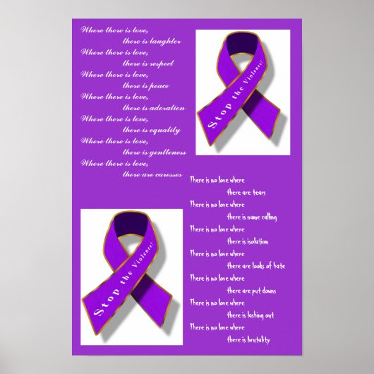 Poster Arrêter la violence (Devant)