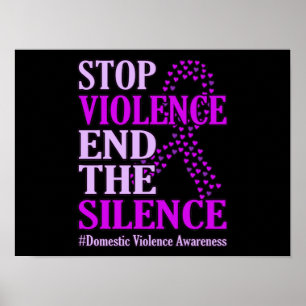Poster Arrêter la violence et soutenir la violence domes