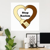 Poster Arrêter l'affiche contre le racisme (Bureau à domicile)