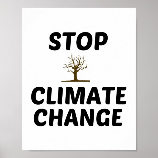POSTER ARRÊTER LE CHANGEMENT CLIMATIQUE (Devant)