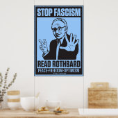Poster Arrêter le fascisme : Lire l'impression Rothbard (Cuisine)