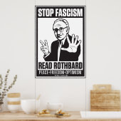 Poster Arrêter le fascisme : Lire l'impression Rothbard (Cuisine)