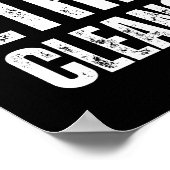 Poster Arrêter le nettoyage ethnique | Rouge et blanc (Coin)