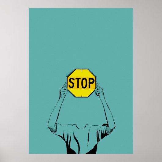 Poster Arrêter le signe 24 (Devant)