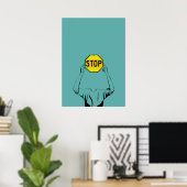 Poster Arrêter le signe 24 (Bureau à domicile)