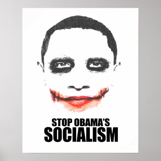 POSTER ARRÊTER LE SOCIALISME OBAMA (Devant)