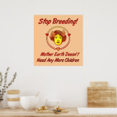 Poster Arrêter le surpeuplement (Cuisine)