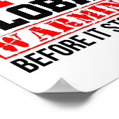 Poster Arrêter l'environnement du changement climatique R (Coin)