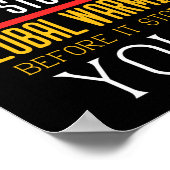 Poster Arrêter l'environnement du changement climatique R (Coin)