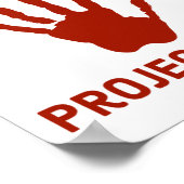 Poster Arrêter Project 2025 Horror Design With Handprint (Coin)