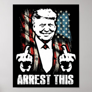 Poster Arrêtez Ce Trump Drôle Doigt Du Milieu Usa América